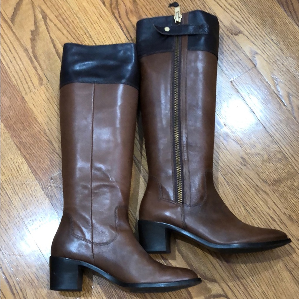 DVF Brown Leather Knee-High Boots Size 6